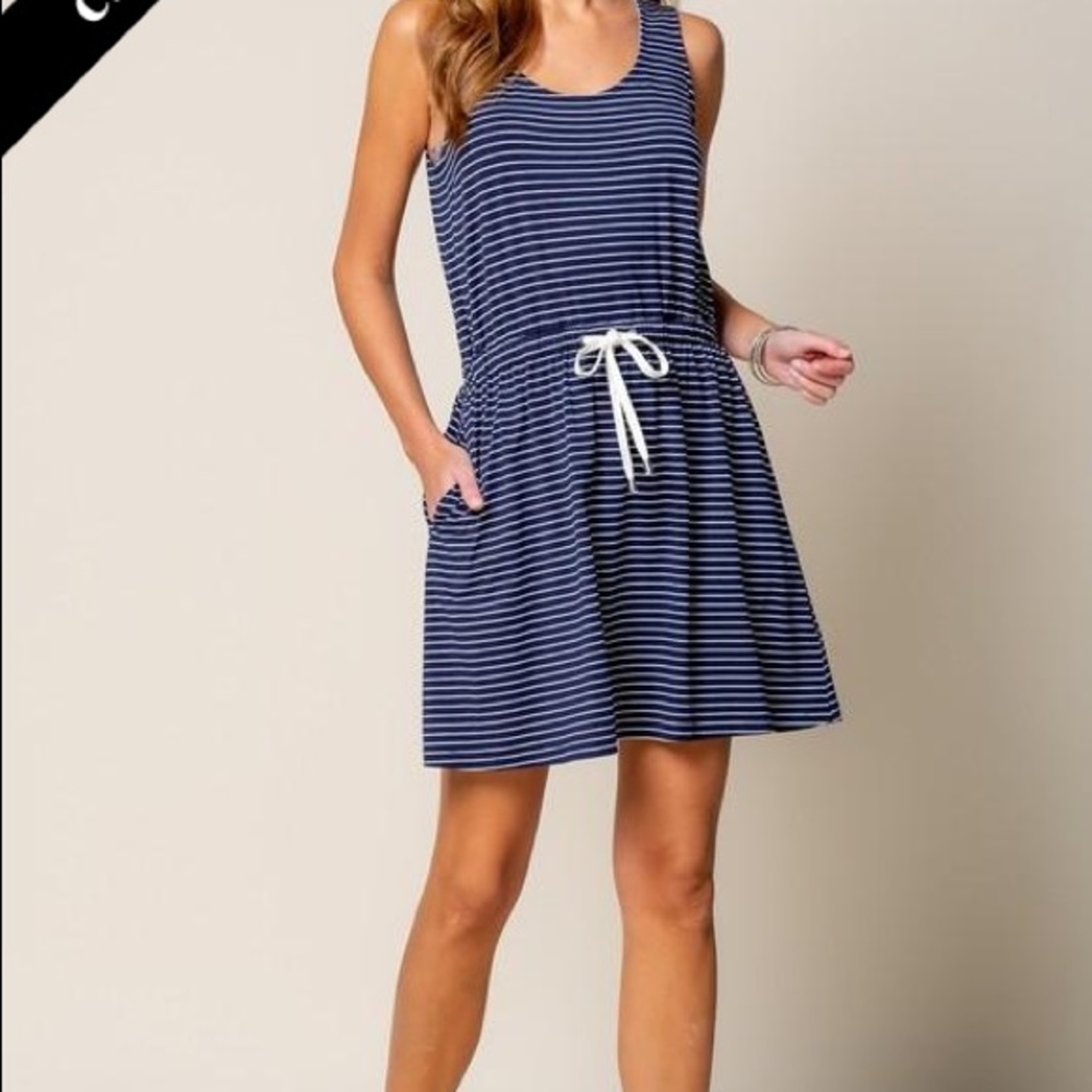 Julia Has Curves Striped Navy Tank Dress